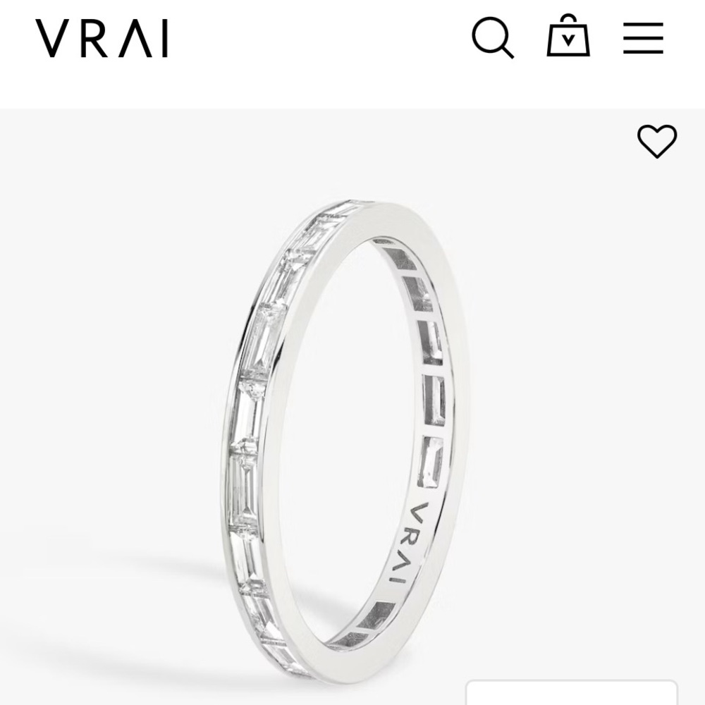 VRAI Devotion Diamond Eternity Band 18k white gold-Size 5.75